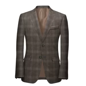 Brown Aaron Single Breasted Full-lining Jacket (SPAB880886)